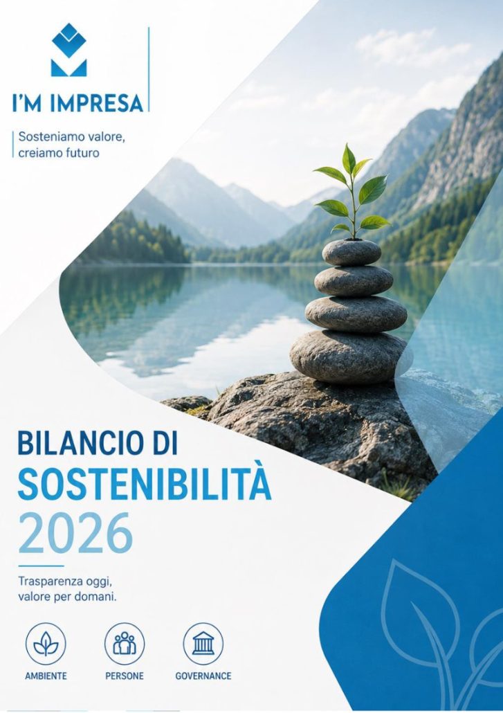 Copertina del Bilancio di Sostenibilità 2026 di I'M IMPRESA